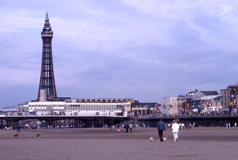 Blackpool beach and tower