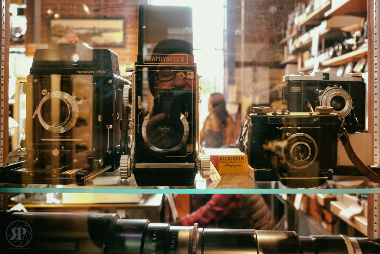 Mamiyaflex in camera store window
