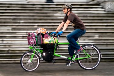 Tim Unger with Cargo Bike, 2010